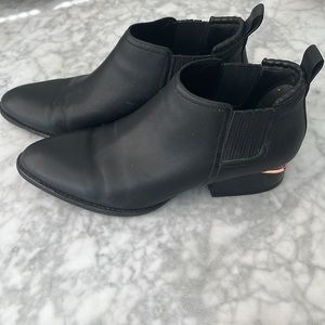 Alexander Wang Black Leather Ankle Boots